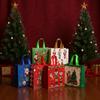 Christmas Gift Bag Elegant Non-Woven Fabric Tote Bag Foldable Gift Storage Waterproof Bag Shopping Bag for New Year Christmas