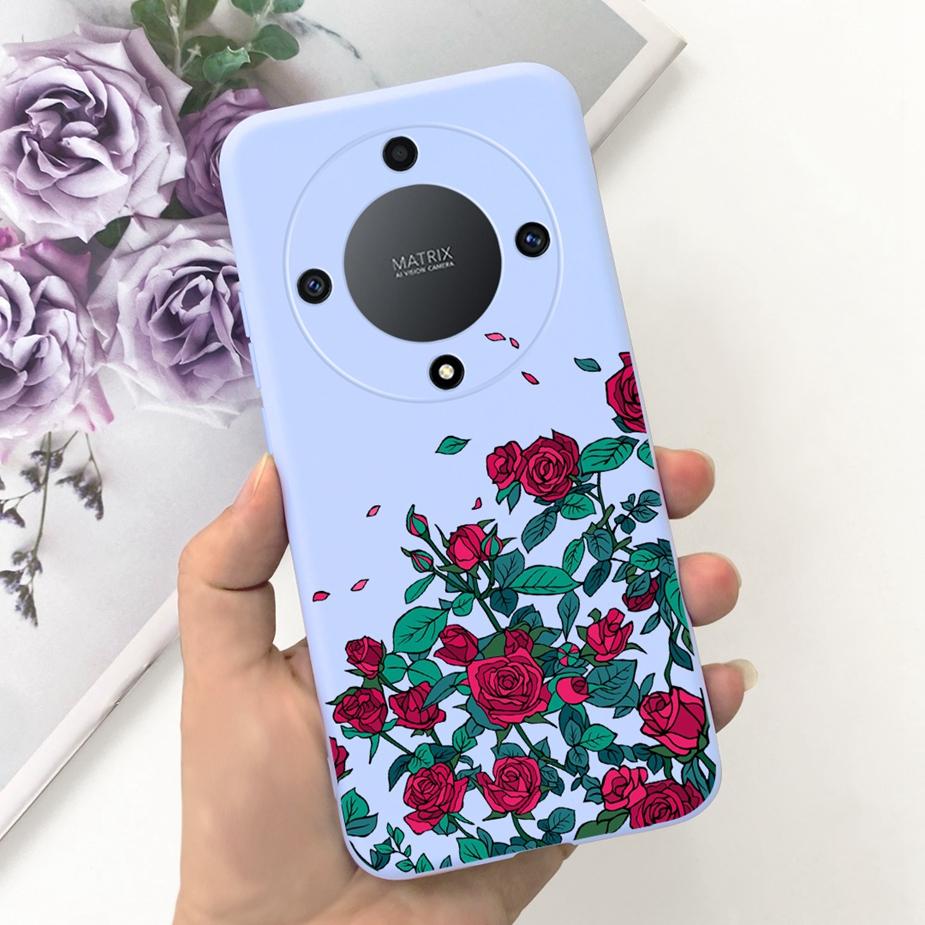 Für Honor Magic6 Lite Hülle Honor X9b Hübsche Mädchen Sonnenblumen Hülle Weiche Silikon Handyhülle Für Honor Magic6 Lite HonorX9b Bumper