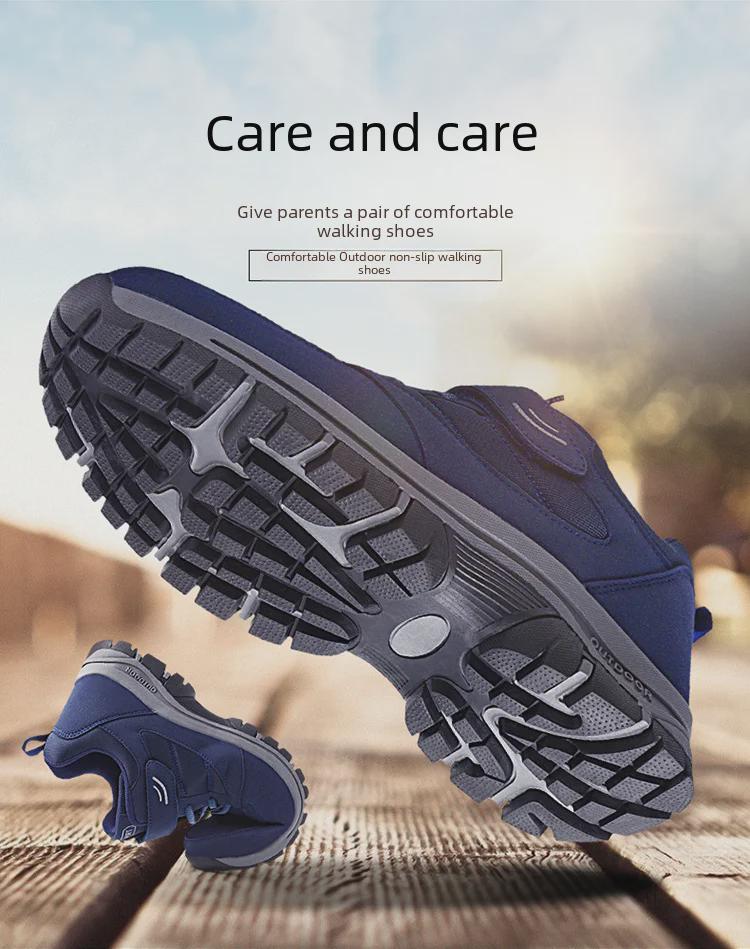Men's and Women's Comfortable Spring and Autumn Soft Sole Walking and Travel Shoes for Middle-Aged and Elderly