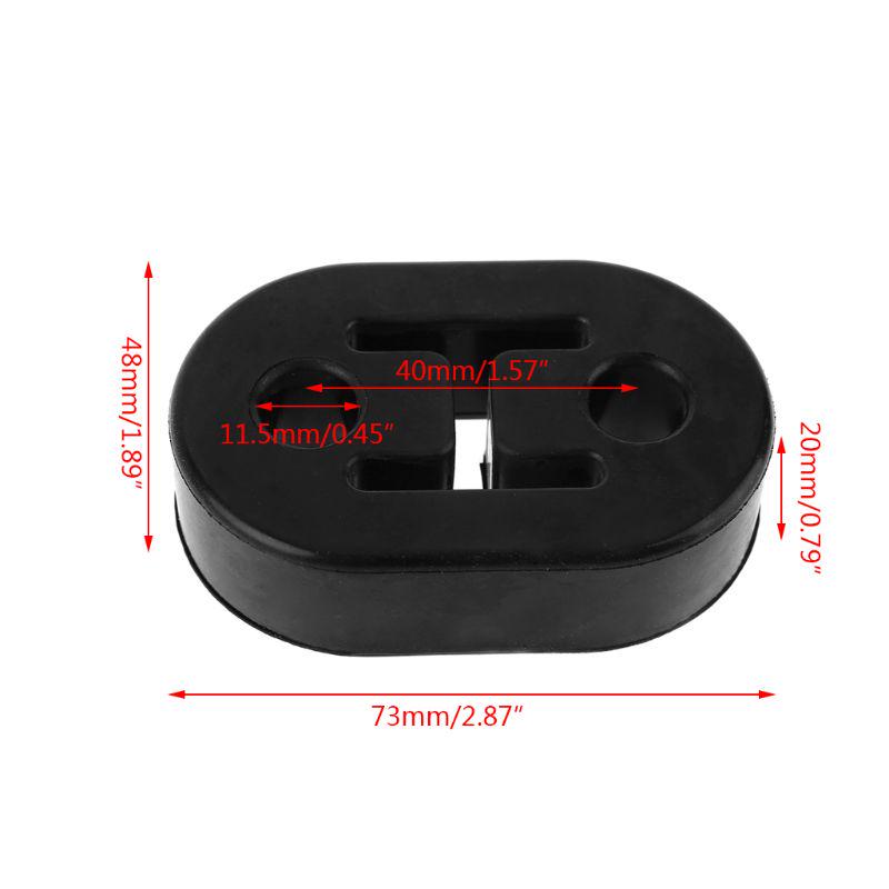 2x Hochleistungs-Auspuffaufhängungsbuchsenhalterung, 2-Loch-Halterungsgummi