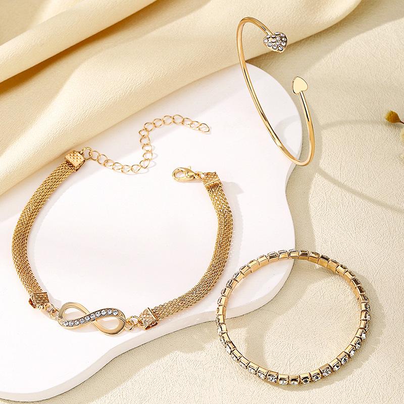 

Горячая Распродажа Мода Креативный Любовь Символ Бесконечности Стиль Набор Браслетов Многокомпонентные Украшения Женские