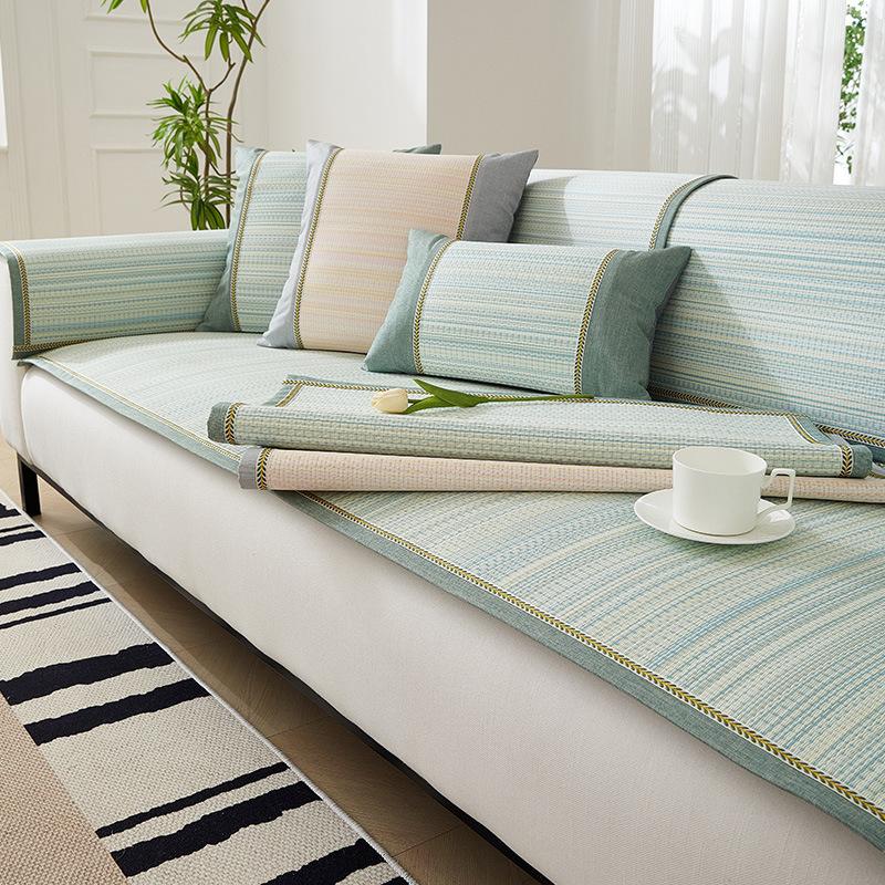 Rattan Sofa Cushion Summer Mat Cushion New Non-Slip Sofa Cover Summer Seat Cushion Cover Cloth Towel