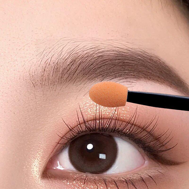 50pcs a Bag Disposable Eyeshadow Brush Dual Sided Latex Sponge Eye Shadow Applicator for Women Makeup Tools Eyeshadow Stick