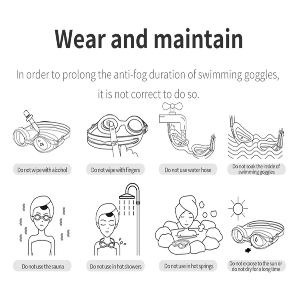 Adjustable Anti-Fog Swimming Goggles UV Protection Nose Bridge Swim Goggles  Unisex