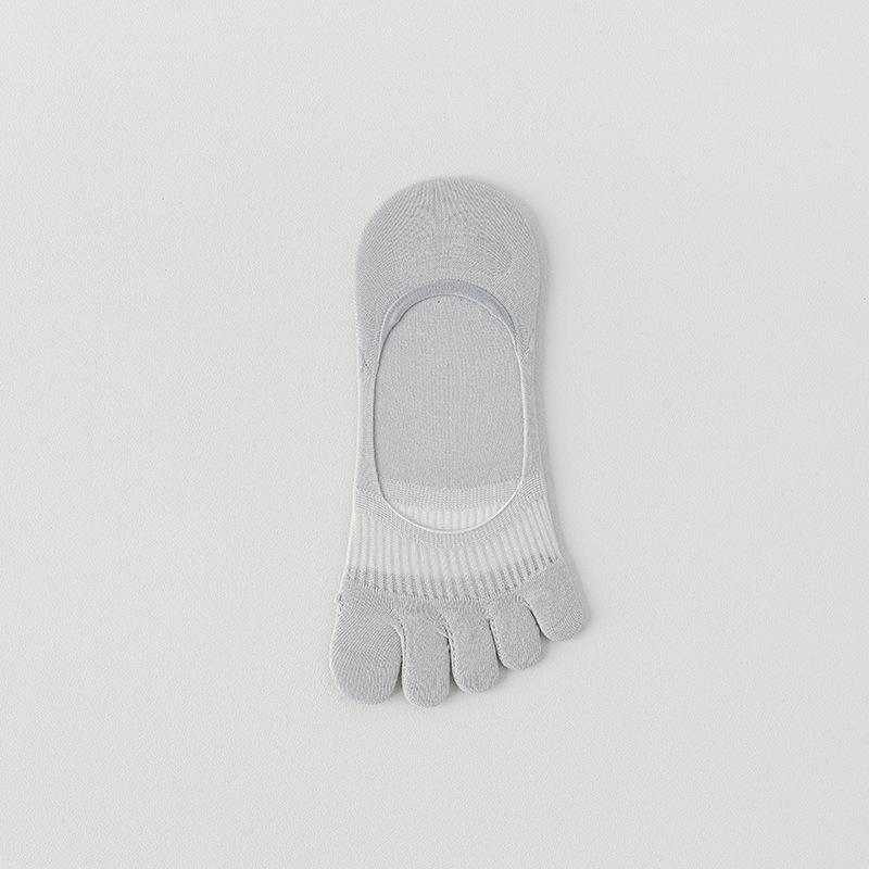 Five-finger Socks, Women's Boat Socks, Summer Thin Modal Mesh Breathable Invisible Toe Separation Socks, Solid Color Toe Ankle Socks