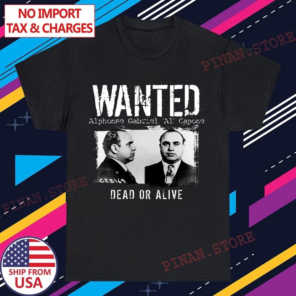 Al Capone Wanted Mafia Gangster Men s Black Navy Size S-5XL S