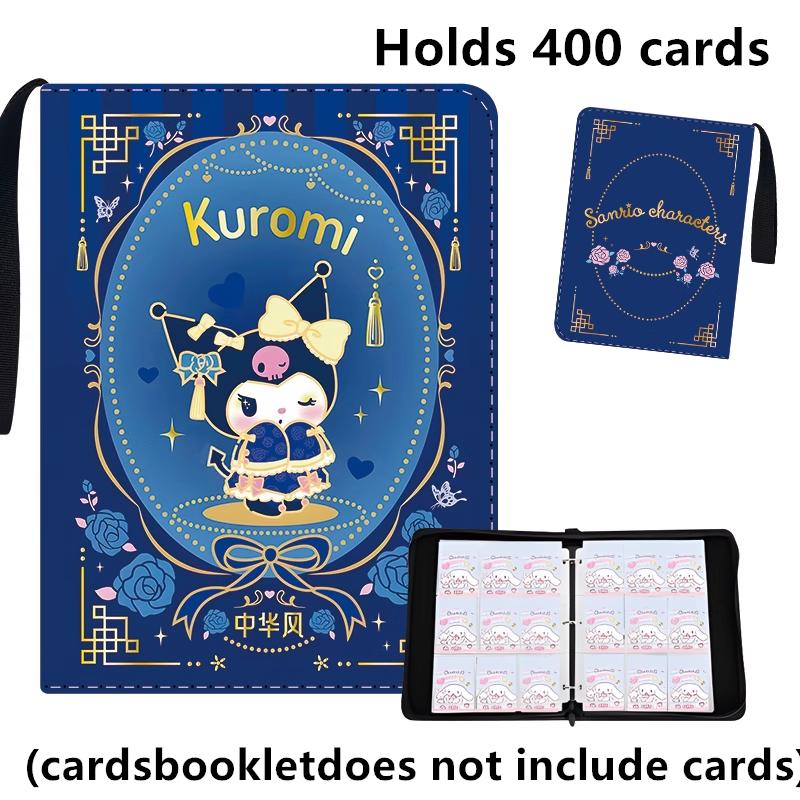 400/900pcs Sanrio Card Album Book Folder 4/9 Card Slots Collections Zipper Double Pocket Zipper Card Binder Holder