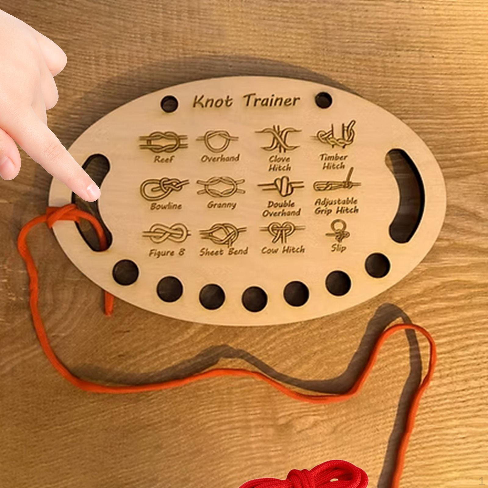 

Доска для тренировки узлов Изучите 12 профессиональных способов вязания узлов Поделки из веревки Дерево