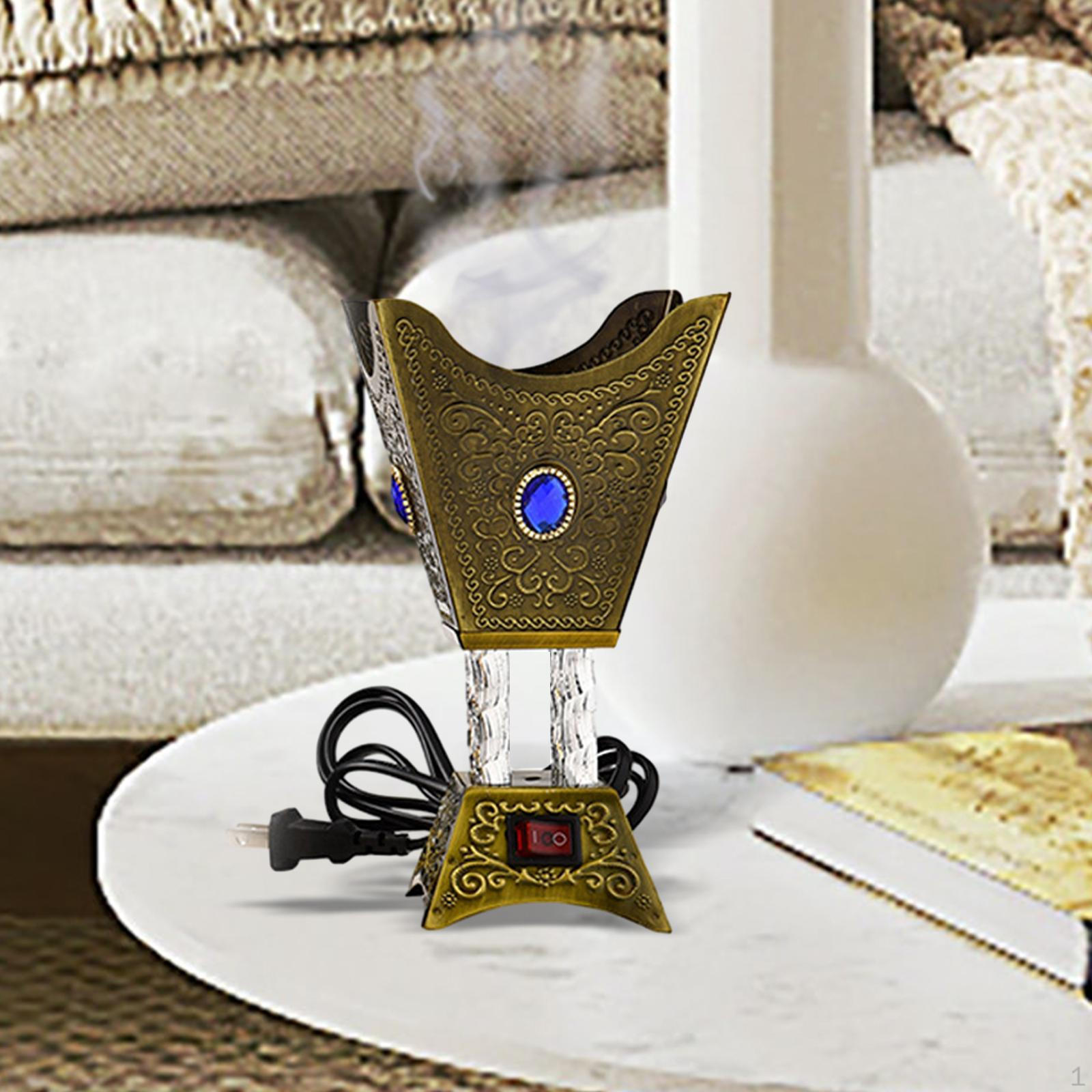 

Электрическая курильница, адаптер ЕС, железный держатель для благовоний для медитации, офиса, спальни, красная медь