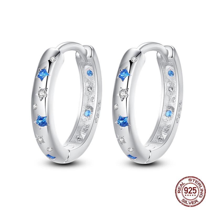 100% 925 Sterling Silver Rose Gold Heart Geometric Pave CZ Hoop Earrings For Women Wedding Engagement Birthday Jewelry Gift 2023