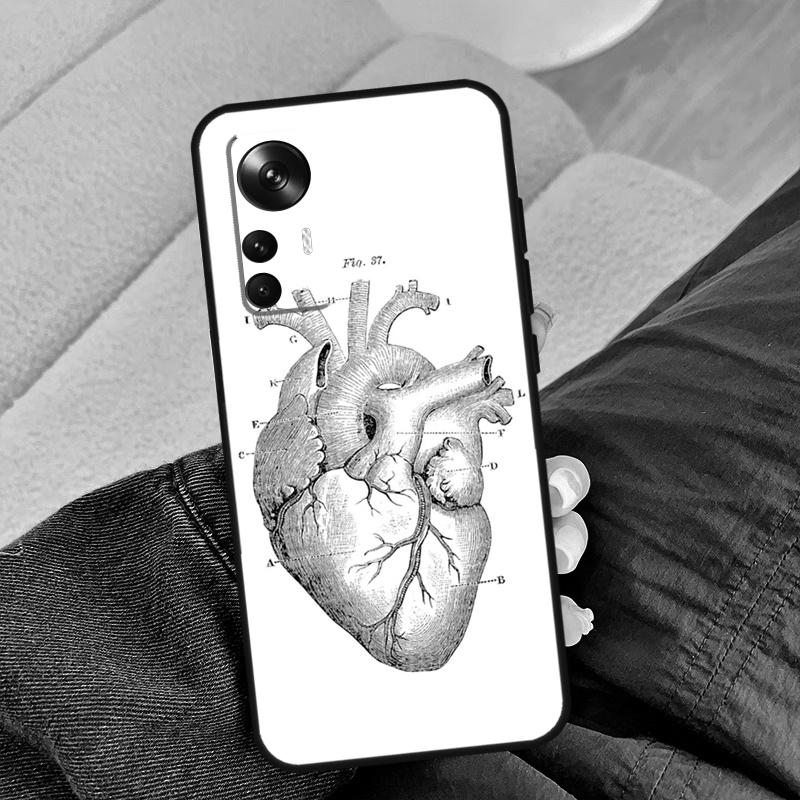 Human Heart Anatomy For Xiaomi 15T Pro 13T 14T 17 Pro Max 13 14 15 Ultra Case For POCO X7 X3 X5 X6 F5 F6 F7 Pro