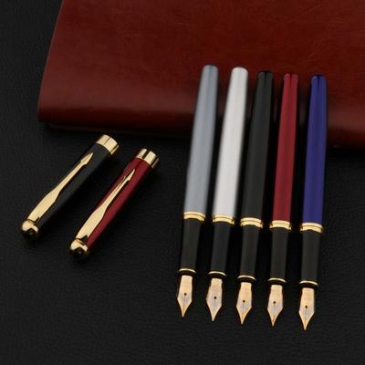 Stylo Plume Métal Haute Qualité 388 Noir Affaires Doré Étudiant Papeterie Bureau Fournitures Scolaires Cadeau Stylos à Encre