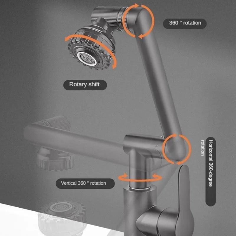 Xiaomi Mechanischer Arm Universeller Wasserhahn Badezimmer Küche Spritzwassergeschützter Wasserhahn Badezimmer Waschtisch Heiß- und Kaltwasserhahn Wasserhahnzubehör