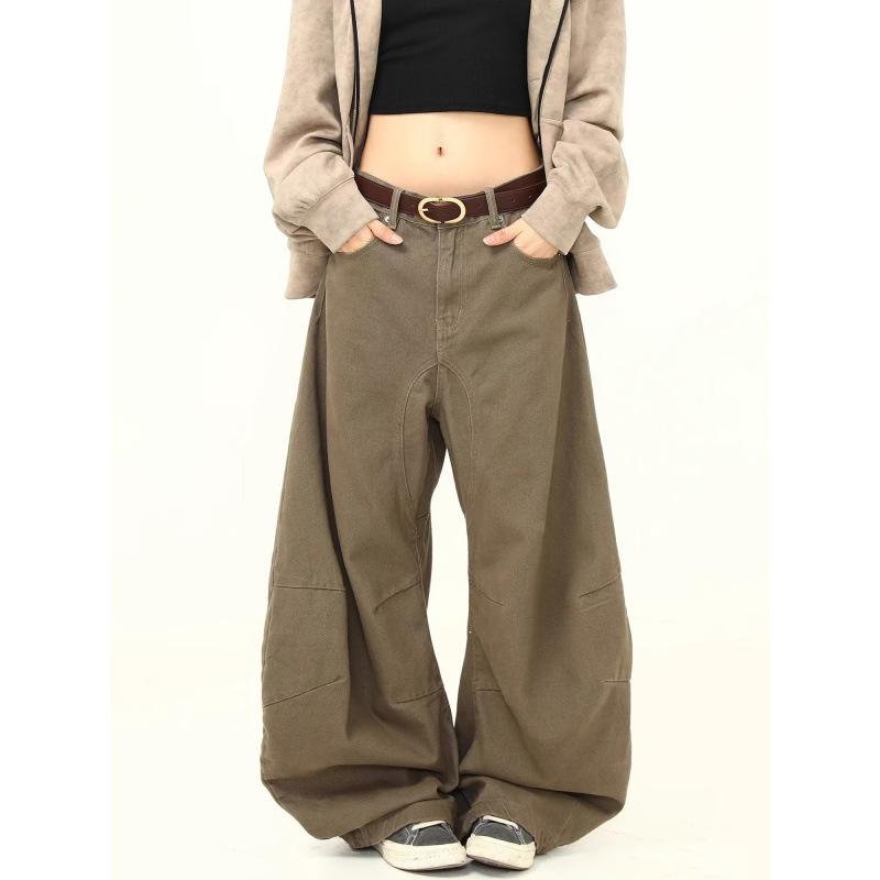 JYL Women s Bootcut Jeans American Vintage Khaki Spring Design Loose Denim XL ализарин красный