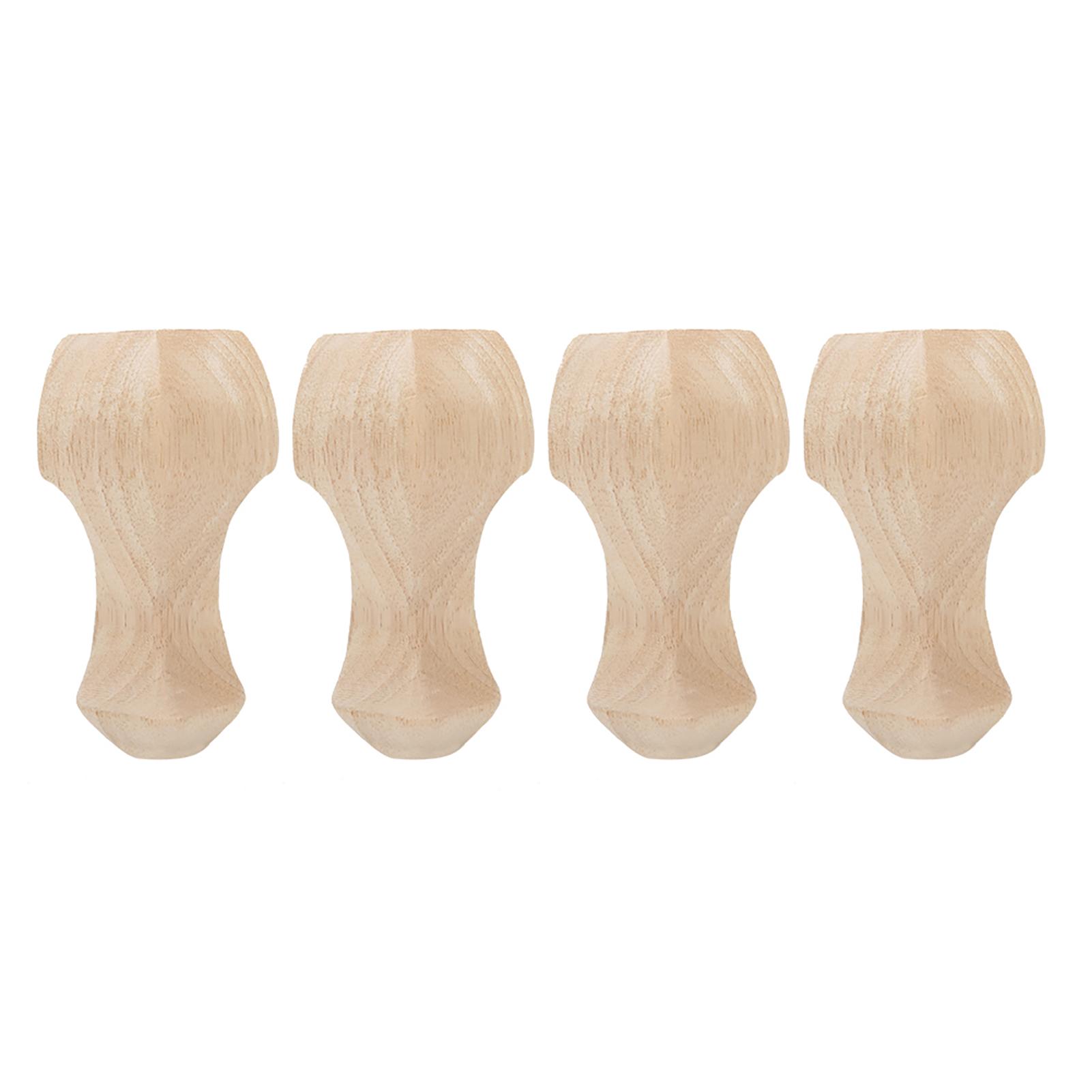 

4pcs Hand Carved Wood Furniture Legs Coffee Table TV Cabinet Sofa Foot