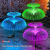 Solar LED Jellyfish Fiber Optic Light: Seven-Color Atmosphere for Yard and Lawn Decoration