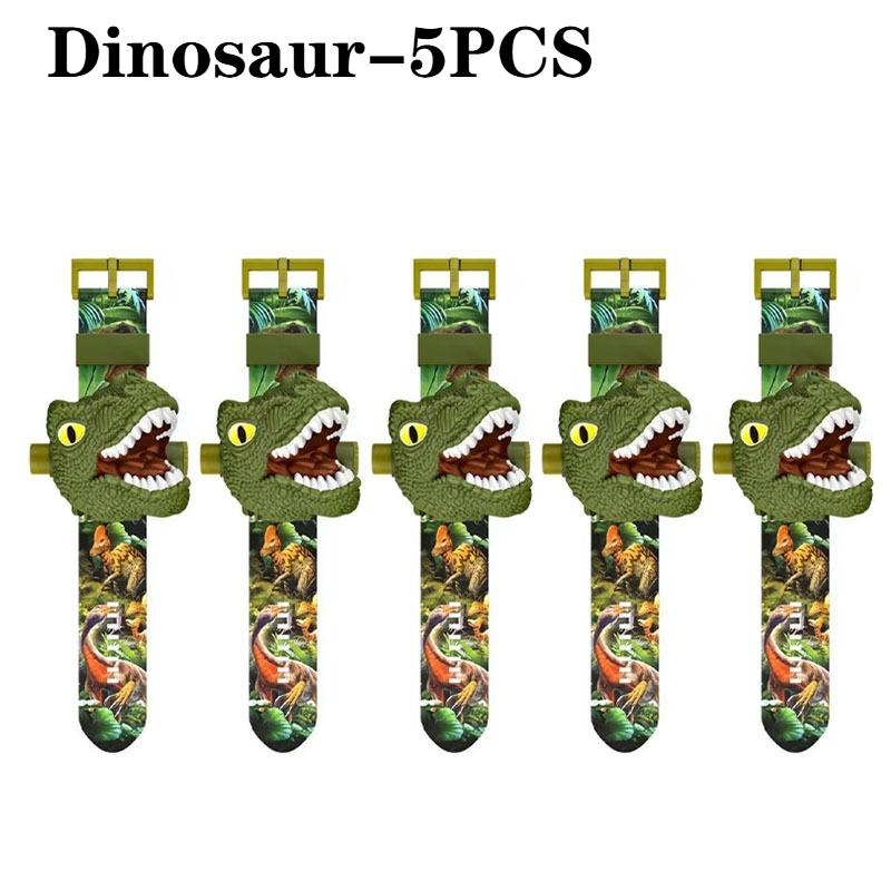 1-5PCS Projection Christmas Watch LED Glowing Kids Watch Fun Toy Trendy Accessory with Multiple Patterns Birthday Christmas Gift