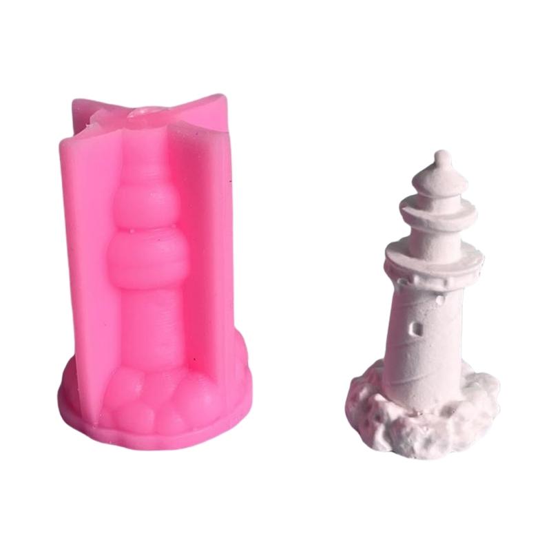 3D Lighthouse Silicone Moulds Candle Molds Cake Molds Ornament Molds Epoxy Resin Molds Plasters Molds for Candle Making