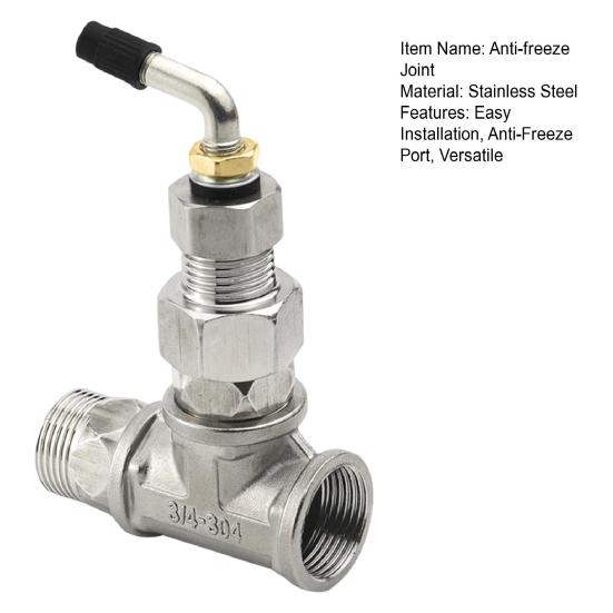 Faucet Anti-freeze Connector Stainless Steel Outdoor Faucet Anti-freeze Joint 1/2" 3/4" Pipe