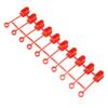 1 Strip 10Pcs XT60 Plug Connector Caps Rubber Terminal Dustproof Protection Cover for RC Lithium Battery Red
