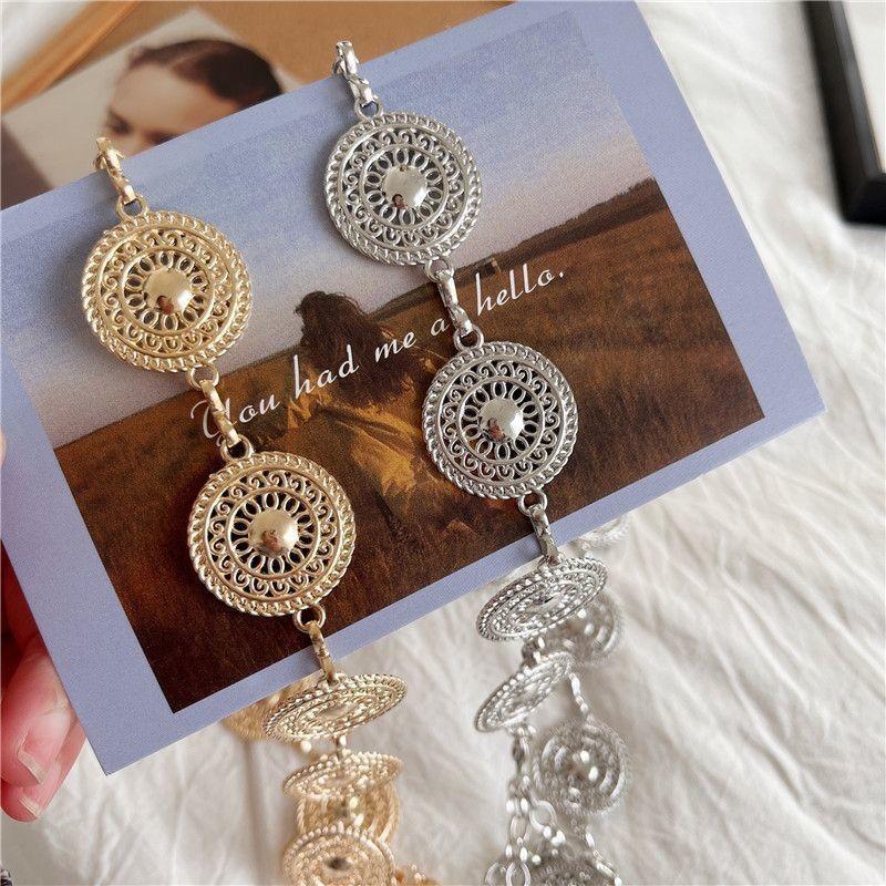 Elegant Vintage Metal Waist Chain For Women With Decorative Accessories And Stylish Design