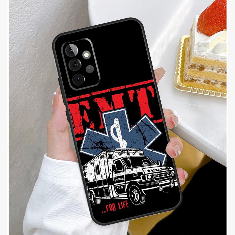 EMT EMS Ambulance Funda For Samsung Galaxy A52 A32 A12 A14 A34 A54 A51 A71 A53 A33 A13 A15 A25 A35 A55 Case