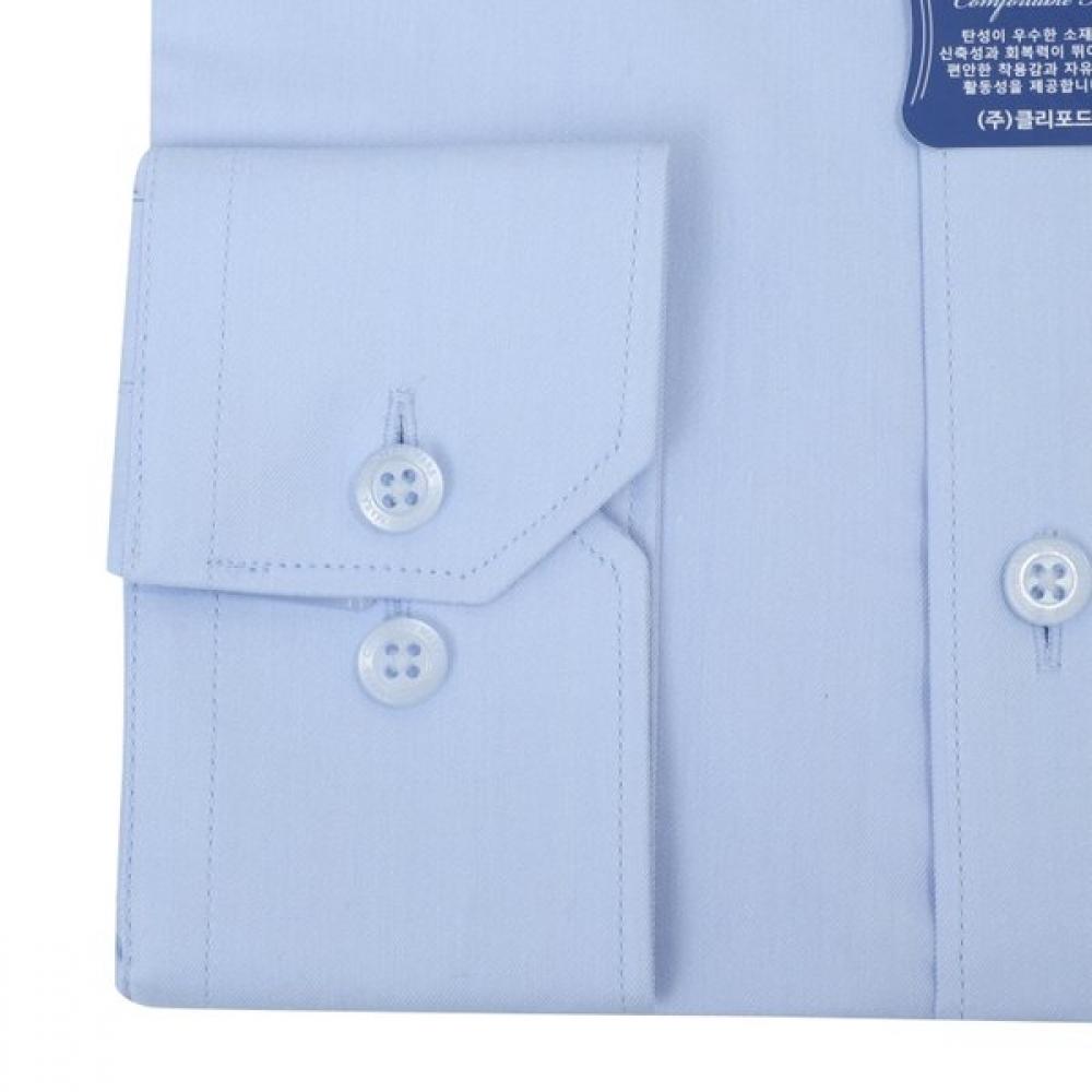 Countess Mara Slim Fit Long Sleeve Shirt Solid Blue Cdhz1b5355b0