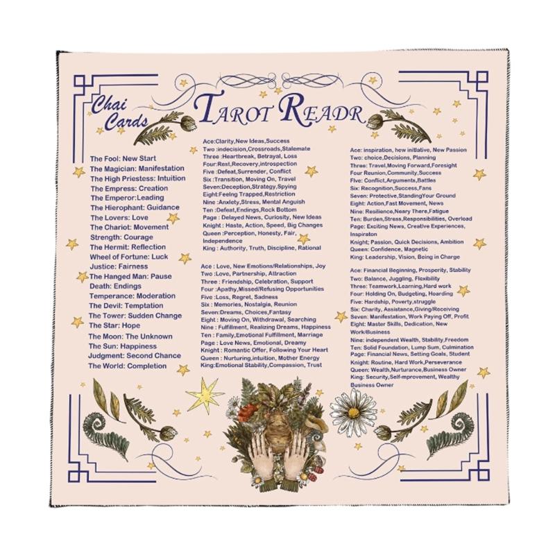 Divinations Cards Table Cloth Tapestry Reading Card Tarots Tablecloth Astrologys Witchcrafts Deck Cloth Wall Decoration