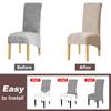 1PC High Back XL Size Dining Chair Covers Stretch Jacquard Chair Seat Covers Nordic Washable Protector Cover for Wedding Party