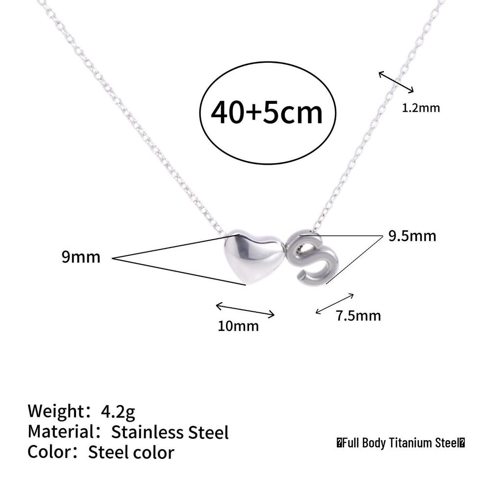 Herz Anhänger Halskette: 18K vergoldeter Edelstahl mit 26 englischen Buchstaben.