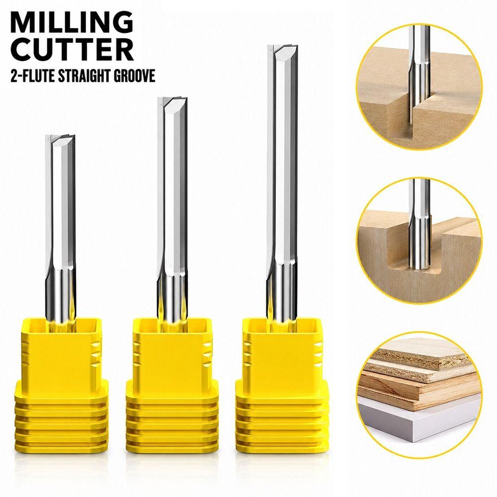 2 Flute Milling Cutter 3.175 4mm Shank Mill Cutter CNC Router Bit  Wood /MDF /Hard Wood/Acrylic/PVC