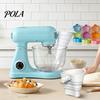 Dry Ingredient Pouring Funnel Flour And Bowl Cover for Kitchen Aid Mixer, Mess Free Silicone Collapsible Shield Attachment, 3 in 1 Mixer Accessories