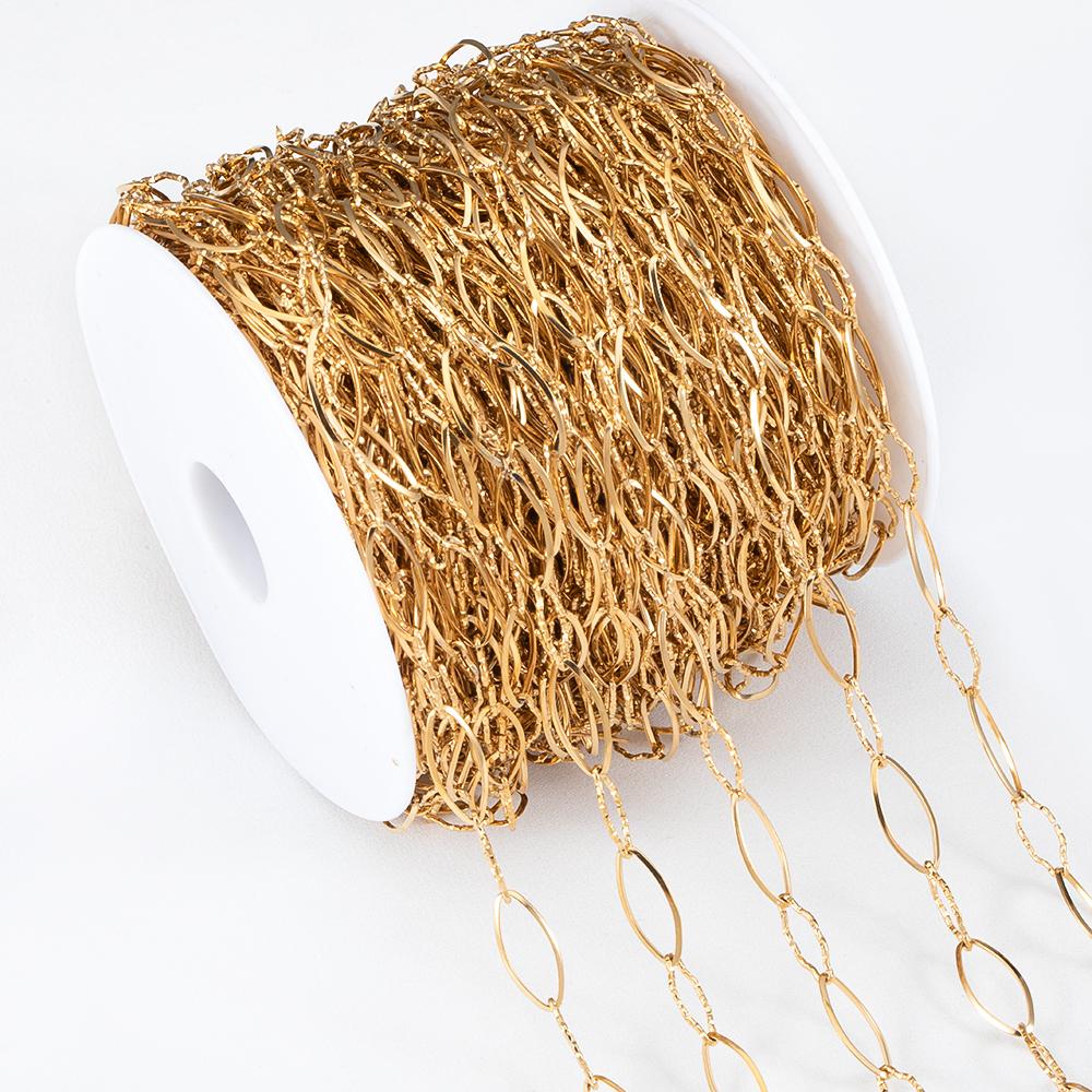 1Meter  Stainless Steel Geometry Hollow Border Chain Hip Hop Punk Gold Chain DIY Necklace Bracelet Bag Chains Material Wholesale