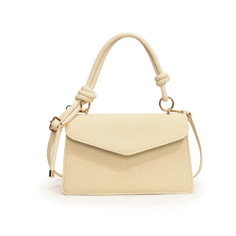 

Stylish Knotted Rope Detail Handbag Lightweight Square Crossbody Purse Casual белый