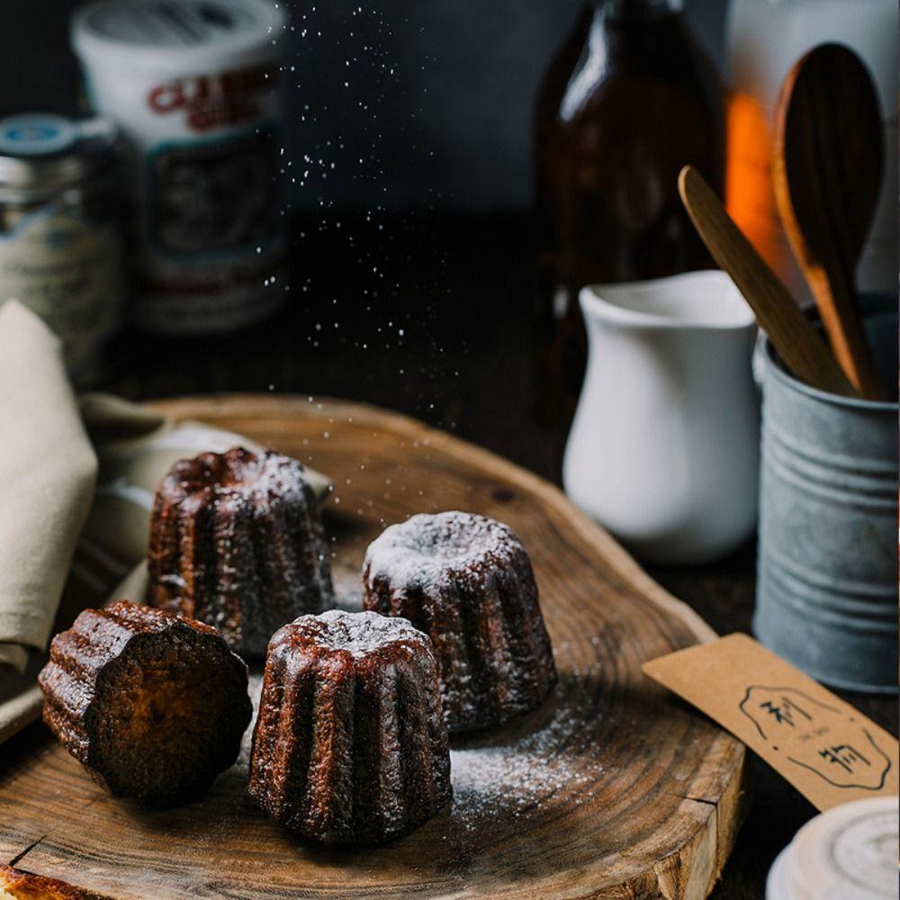 4Pcs Aluminum Zinc Zinc Alloy Canele Cake Mould Mini Cupcake Mould Handmade Cannele Mold  Muffin