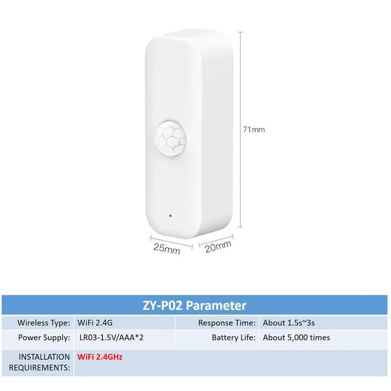 PIR Tuya Zigbee Wifi Motion Sensor Infrared Detector Alarm Sensor Works With Smart Life Tuya Home Assistant Body Sensor