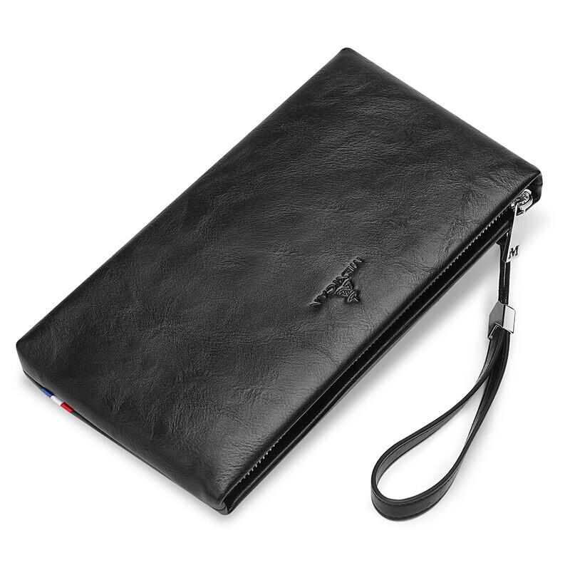 Men's Large Capacity PU Leather Clutch Bag