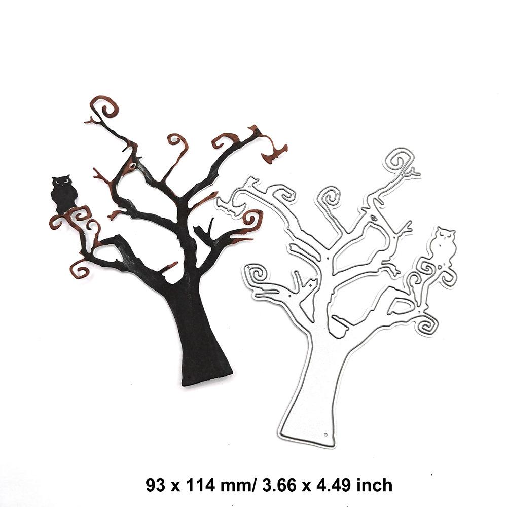 Wesołego Halloween wykrojniki metalowy szablon DIY Scrapbooking papierowa karta albumu tłoczenie rękodzieło sztuka dekoracyjna Die Cut dyniowe drzewo duchów