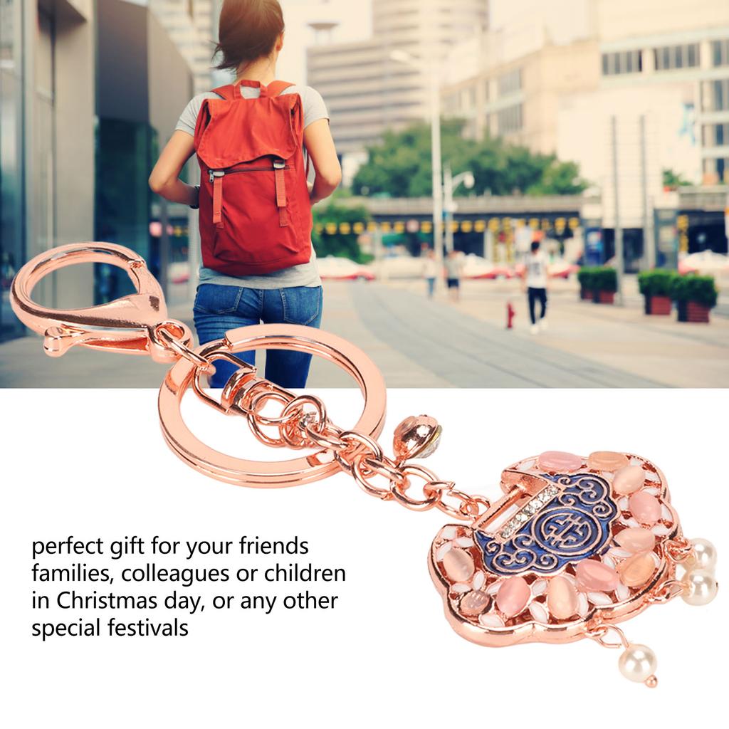 Chinese   Keychain Best  es Zinc Alloy Rhinestone Shinny Fashionable Handbag Key   for Car Decor