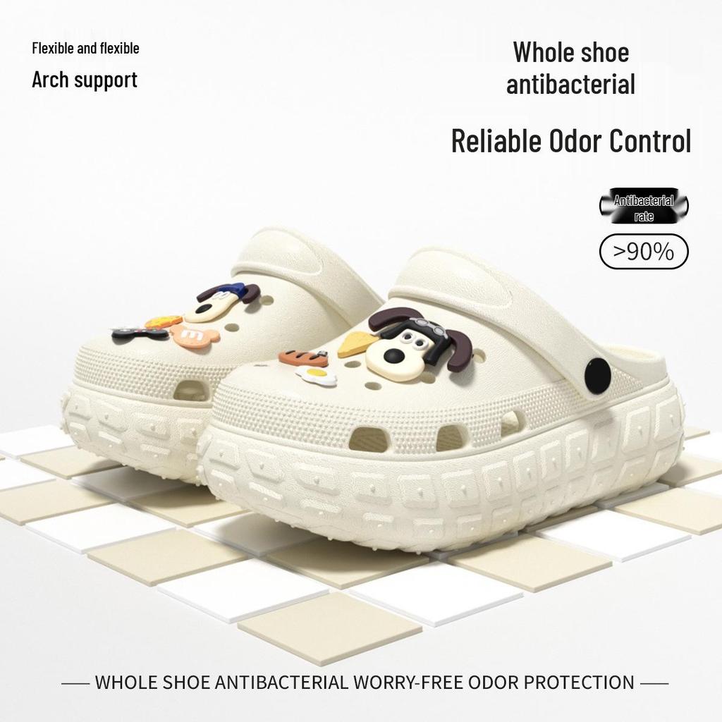 Women's Platform Clog Sandals: Non-Slip, Breathable, Wear-Resistant for Home & Beach