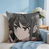 Mai SakurajimaS Anime Prints Cushion Cover Square Pillow Bedroom Sofa Leisure Comfort Living Room Home Decoration X