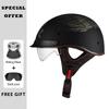Men Women Universal Motorcycle Helmets with Lens Retro Half Face Helmet ABS Shell Capacete De Moto DOT Approved Moto Equipment