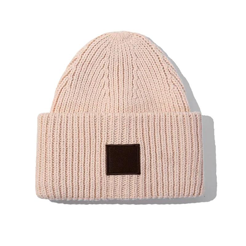 Couple Winter High Quality Thick Wool Smiling Face Knitted Hat For Men And Women Couples Winter Warm Knitted Hat Curled Edge Hat