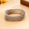 Design Sense Marble Texture Acrylic Wide Bracelet, Exaggerated Irregular Smudge Resin Bracelet