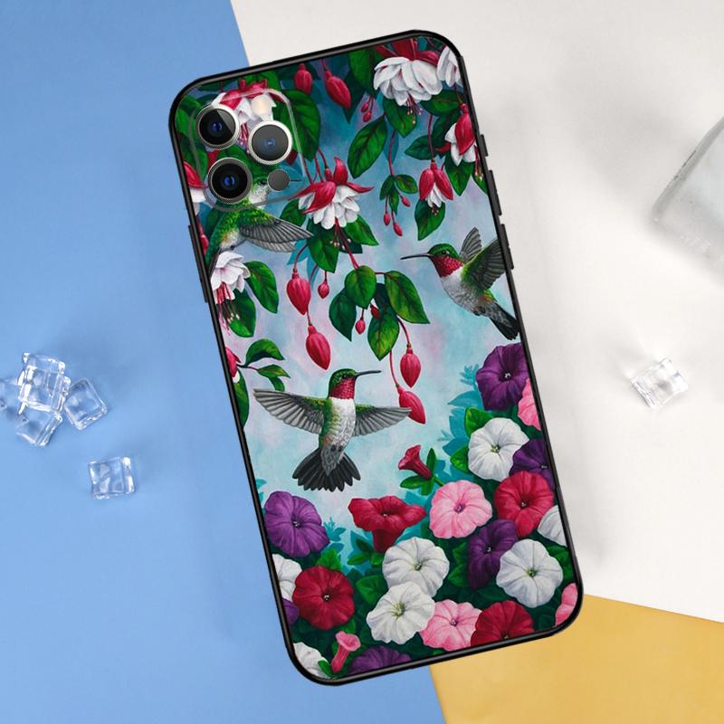 Hummingbird Phone Case For iPhone 15 Pro 16 Pro 11 13 14 Pro Max 12 Mini XR 16 15 Plus 16e Cover Shell