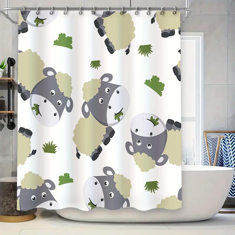 

Home Shower Curtains For Bathroom Waterproof Fabric Modern Nordic Style Bathroom Curtains Shower Curtain 180X200 W60H190(CM)-1 Pcs