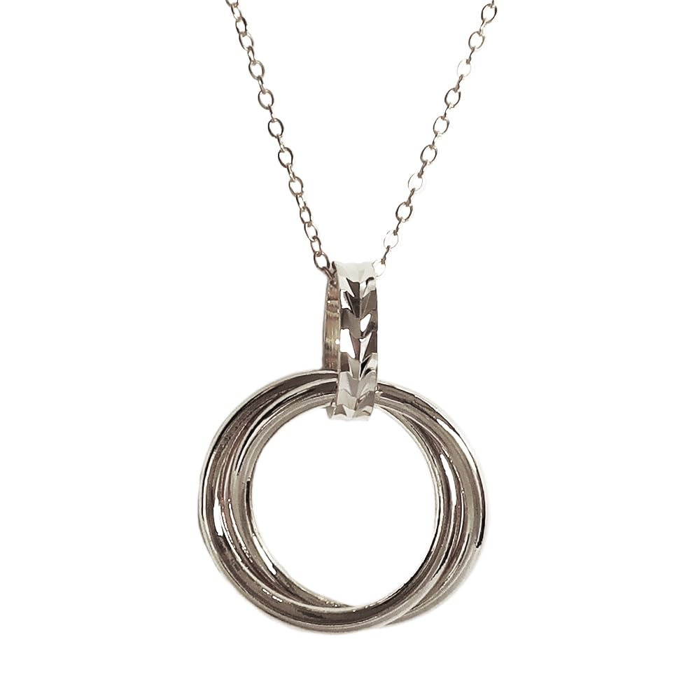 

[Melody Accessories] Ожерелье, Сделано в Японии, Длинное ожерелье-обруч с бриллиантовой огранкой для женщин (op-n316) (Серебряный цвет)