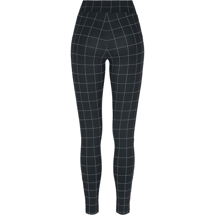 Urban Classics Legging Taille Haute à Carreaux Legging noir/blanc