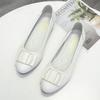 Middle-aged and Elderly Single Shoes Women's Elderly Shoes Low-heeled Thick-heeled Pointed Toe Shallow Mouth Work Shoes
