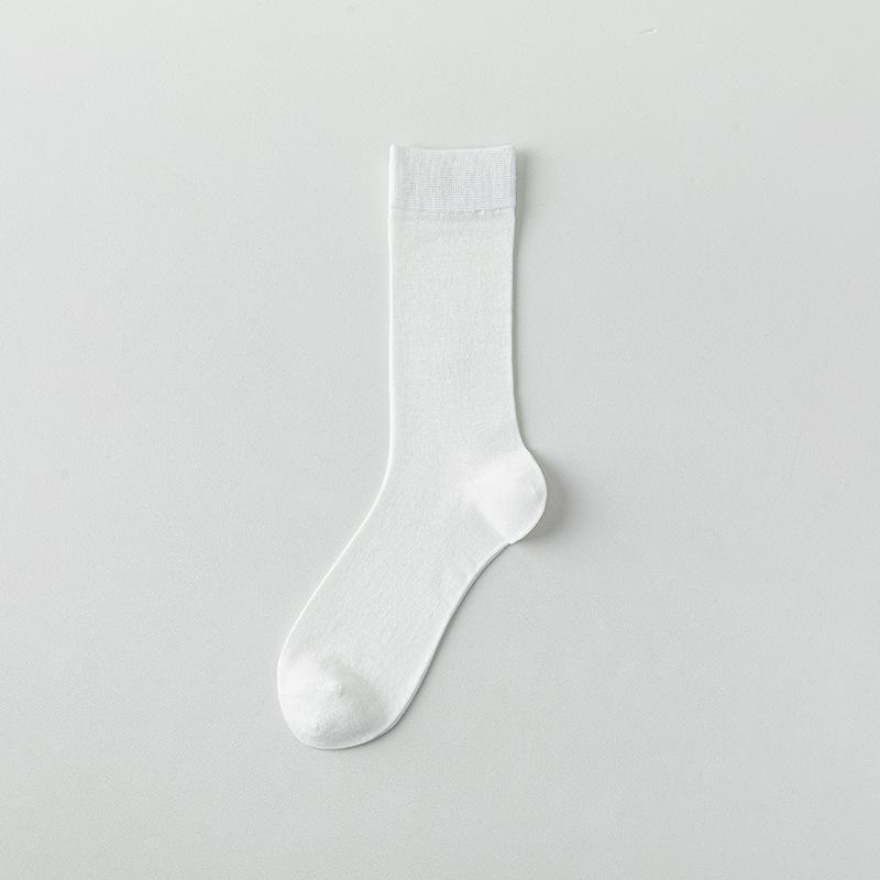 

Mulberry Silk Men s Summer Thin Mid-calf Socks 10A Antibacterial Cool White Boneless Summer Anti-odor Long Socks 1 pair